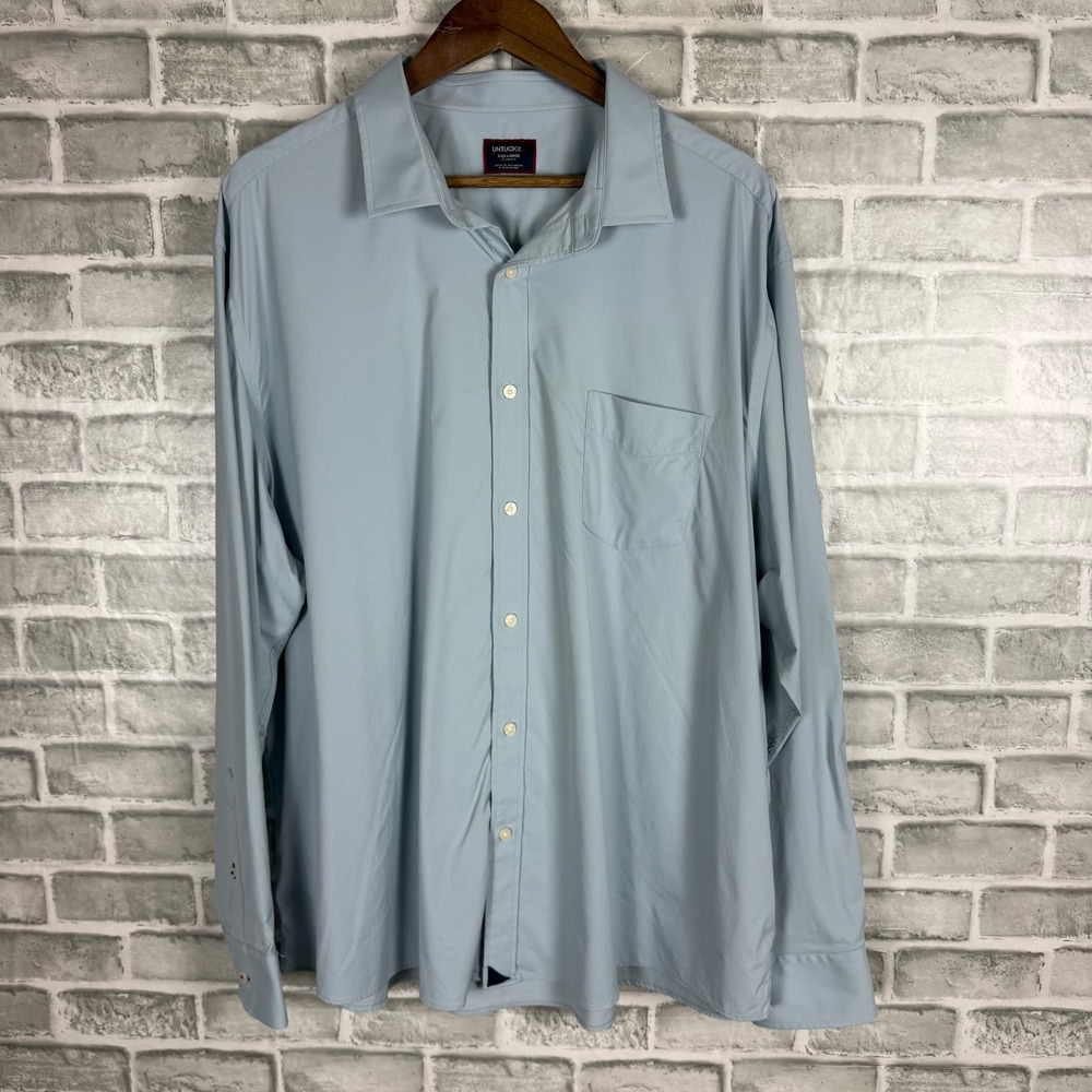 UNTUCKit Gironde Relaxed Fit Button Down Shirt Mens 3XL Blue Performance 40349